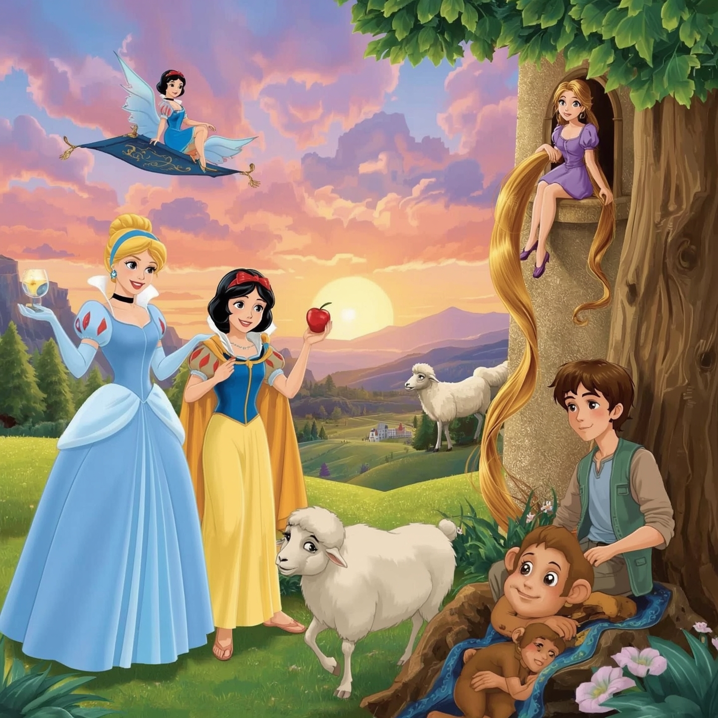 CINDERELLA SNOW WHITE RAPUNZEL